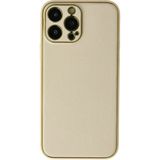 Marsilyan™- Apple Iphone 13 Pro Kılıf Coco Deri Silikon Kapak - Gold