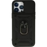 Marsilyan™- Apple Iphone 13 Pro Kılıf Pars Lens Yüzüklü Silikon - Siyah