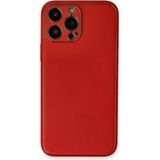 Marsilyan™- Apple Iphone 13 Pro Max Kılıf Coco Deri Silikon Kapak - Kırmızı