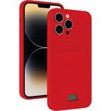 Marsilyan™- Apple Iphone 13 Pro Max Kılıf Kelvin Kartvizitli Silikon - Kırmızı