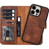 Marsilyan™- Apple iPhone 13 Pro Max Uyumlu Deri Cüzdanlı Kılıf Mwwn TN02