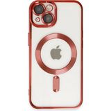 Marsilyan™- Apple Iphone 14 Kılıf Kross Magneticsafe Kapak - Kırmızı