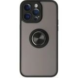 Marsilyan™- Apple Iphone 14 Pro Kılıf Montreal Yüzüklü Silikon Kapak - Siyah