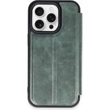 Marsilyan™- Apple Iphone 14 Pro Max Kılıf Flip Cover - Koyu Yeşil