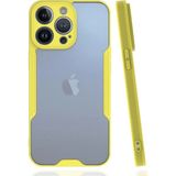 Marsilyan™- Apple Iphone 14 Pro Max Kılıf Platin Silikon - Sarı