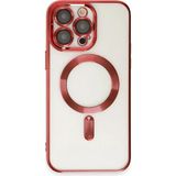 Marsilyan™- Apple Iphone 15 Pro Max Kılıf Kross Magneticsafe Kapak - Kırmızı