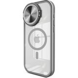 Marsilyan™- Apple Iphone 15 Pro Max Kılıf Teleskop Lens Magsafe Silikon Kapak - Titan Gri