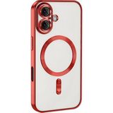 Marsilyan™- Apple Iphone 16 Kılıf Kross Magneticsafe Kapak - Kırmızı