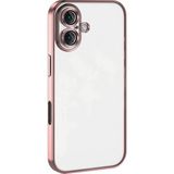 Marsilyan™- Apple Iphone 16 Kılıf Razer Lensli Silikon - Pembe
