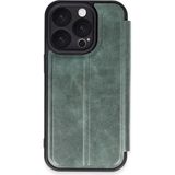 Marsilyan™- Apple Iphone 16 Pro Kılıf Flip Cover - Koyu Yeşil