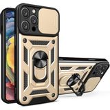 Marsilyan™- Apple Iphone 16 Pro Kılıf Pars Lens Yüzüklü Silikon - Gold