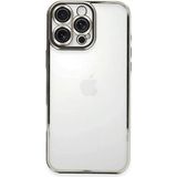 Marsilyan™- Apple Iphone 16 Pro Kılıf Razer Lensli Silikon - Gümüş