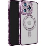 Marsilyan™- Apple Iphone 16 Pro Max Kılıf Joke Simli Magneticsafe Kılıf - Derin Mor