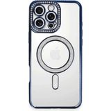 Marsilyan™- Apple Iphone 16 Pro Max Kılıf Joke Simli Magneticsafe Kılıf - Lacivert