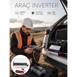 Marsilyan Araçtan Ev Tipi Priz 500W Kullanımı Invertör - Renkli - standart