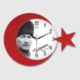 Marsilyan Ay Yildiz Duvar Saati 134-2 - Renkli - standart