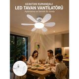 Marsilyan Ayarlanabilir Parlaklık Özellikli LED Tavan Vantilatörü Süper Sessiz Motor Teknolojisi ve Güç - 1 - Var