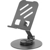 Marsilyan Ayarlanabilir Telefon ve Tablet Standı 360° Döner Metal 4.7-13 Inç Siyah HDX8023 - Renkli