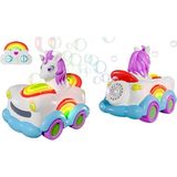 Marsilyan Baloncuk Çıkartan Uzaktan Kumandalı Unicorn Araba 3.7V.USB - Renkli