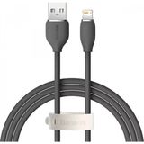 Marsilyan Baseus Jelly Liquid USB To Iphone Lightning 2.4A Hızlı Şarj Kablosu 1.2m - Siyah - standart