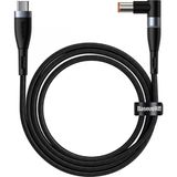 Marsilyan Baseus Zinc Manyetik Type-C To Dc Round (79X55MM) Lenovo Laptop Şarj Kablosu 100W 2m - Siyah