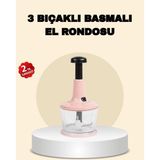 Marsilyan Basmalı Manuel Rondo Hızlı ve Zahmetsiz Doğrama - Renkli