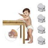 Marsilyan Bebek Çocuk Yumuşak ve Esnek Dairesel Şeffaf Yapışkanlı Güvenlik Köşe Koruyucu (4 Adet)