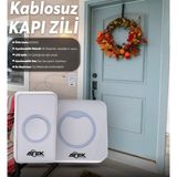 Marsilyan Beyaz Kablosuz Su Geçirmez Kapı Zili - 1 lt - Renkli