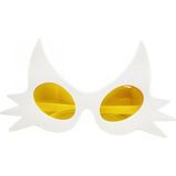 Marsilyan Beyaz Renk Bıyık Tasarımlı Kedi Parti Gözlüğü 19X11 cm - Renkli - standart