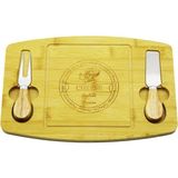 Marsilyan Bıçak Sağ-Sol 19X29CM -1.5cm Ahşap Bambu Kahvaltı Peynir Sunum Tabak 2peynir Bıçak=ahşap Saplı (K95) - Renkli - standart