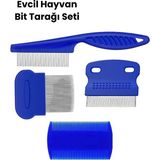 Marsilyan Bit, Pire ve Tüy Temizliğine Uygun Çok Amaçlı Evcil Hayvan Tarağı Seti - Ahşap