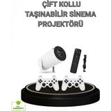 Marsilyan- Bluetooth 5.0 ve Wi-Fi 6 Akıllı 4K Projeksiyon - Renkli - standart