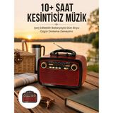 Marsilyan Bluetooth Hoparlör Ahşap Renk Vintage Işıklı Nostaljik Radyo Fm Ahşap Görünümlü Yeni Nesil