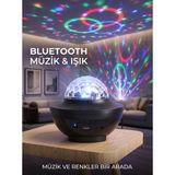 Marsilyan™- Bluetooth Hoparlörlü Rgb Disko Işığı Müzikli Parti Lambası USB Tf Kart Destekli