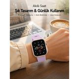 Marsilyan Bluetooth Telefon Görüşmesi, Nabız Ölçümü ve Uyku Takibi Özellikli Akıllı Saat - Renkli - 1