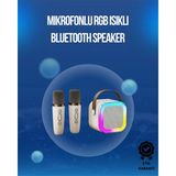 Marsilyan Bluetooth, USB ve Aux Girişli Çok Fonksiyonlu Karaoke Hoparlör - Renkli