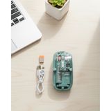 Marsilyan Bluetooth ve 2.4g USB Destekli Pilli Kablosuz Şeffaf Mouse - MCT7538-8546 - Çok Renkli