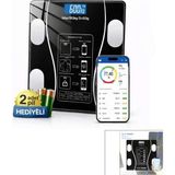 Marsilyan™- Bluetooth - Vücut Analizli Dijital Baskül Terazi Tartı 180KG/50G Yağ -Su -Kas Oran -Bmı BX40