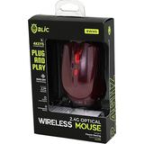 Marsilyan Bordo Kablosuz Mouse 2.4g 8-10M Distance Wireless - Kablosuz 1600DPI Oyun Fare Bwm-5 (K95)
