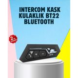Marsilyan BT22 Motosiklet Kask Içi Bluetooth Kulaklık Interkom Destekli - Kırmızı