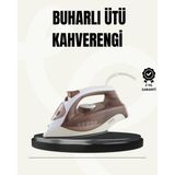 Marsilyan Buharlı Ütü 2200W Seramik Taban 300 ml Kahverengi Dikey Ütüleme Ieg - 1BW-Beyaz
