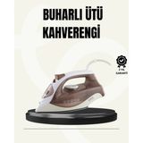 Marsilyan Buharlı Ütü 2200W Seramik Taban 300 ml Kahverengi Dikey Ütüleme