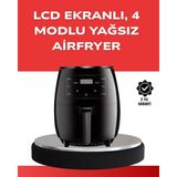 Marsilyan- Büyük Boy 6 Litre Airfryer 2400W Sesli Uyarı LCD Ekran