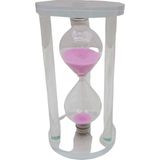 Marsilyan™- Büyük Cam Kum Saati Cam Standlı 15 Dakika - Çap: 7.7cm-Yükseklik: 14.7cm BX40 - Renkli - standart