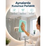 Marsilyan Cam Temizlik Bezi Yüksek Emici Mikrofiber Bez Cam Ayna ve Vitrin Temizliği - Renkli - standart