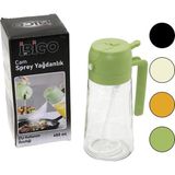 Marsilyan Cam Yağdanlık 2ın1 Spreyli Akıtmalı Kilitli Kapaklı Sürahi Modeli 450ML - Renkli
