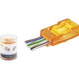 Marsilyan Cat6 Ez RJ45 Konnektör - 100 Adet Turuncu / Özel Plastik Kutulu ND2405