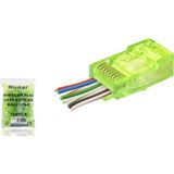 Marsilyan Cat6 Ez RJ45 Konnektör - 100 Adet Yeşil / Ekonomik Poşet Paket ND2409 - Renkli - standart