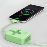 Marsilyan Cep Tipi Telefon Tutuculu Makaralı Uzayıp Kısalabilen 3'ü 1 Arada USB Şarj Kablosu