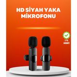 Marsilyan- Çift Mikrofonlu Kablosuz Kayıt Seti iPhone Uyumlu Mini Mikrofon - Renkli - standart